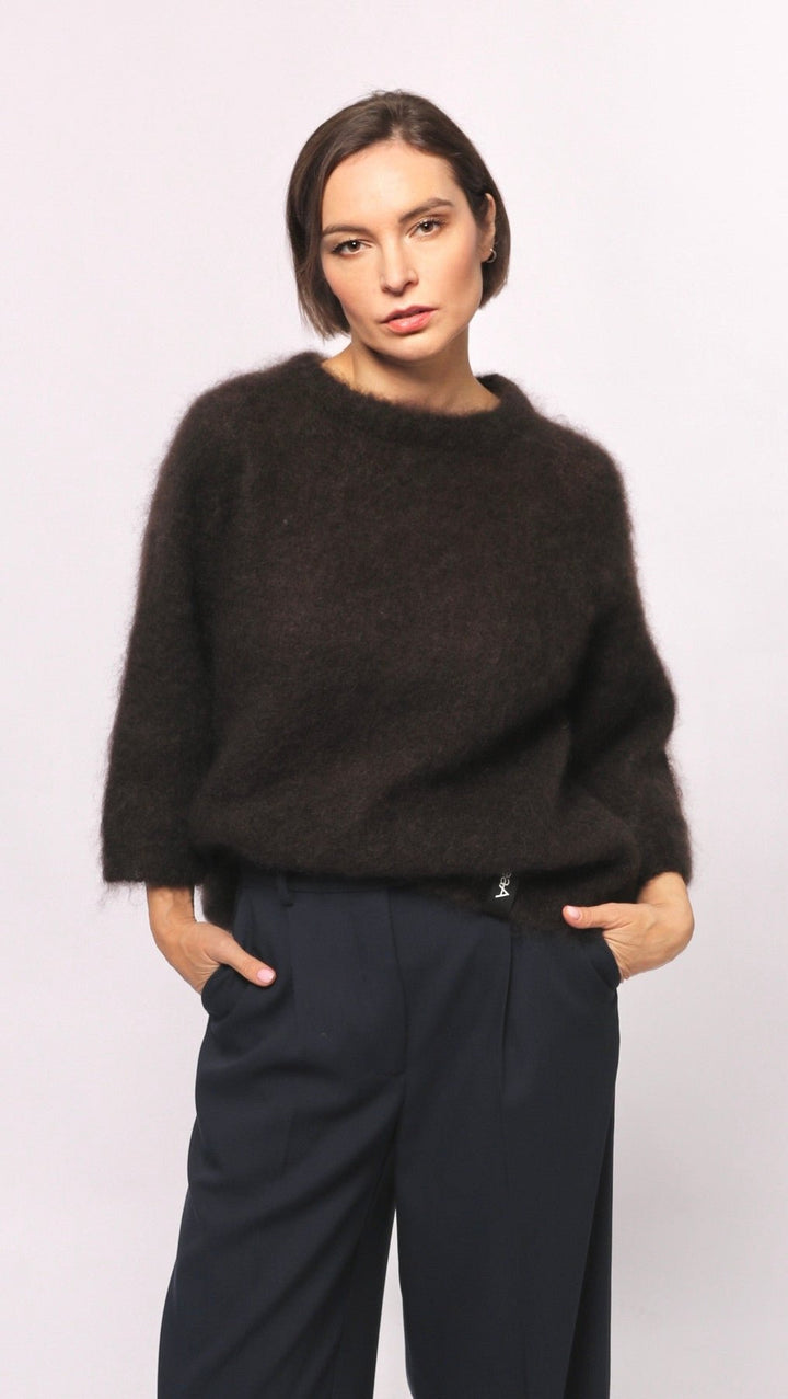 Kid mohair sweater Chocolate - BeaA - Be At Home with Yourself - sweater