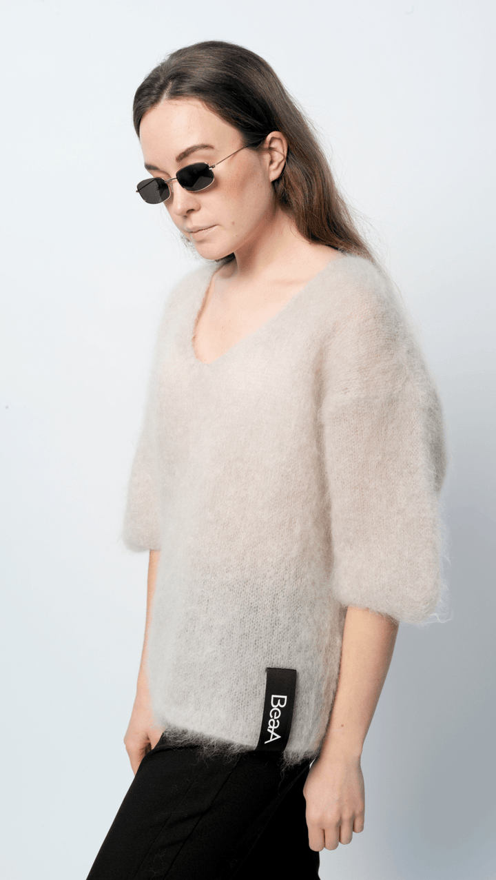 Kid mohair sweater Porcelain BeaA - Be At Home with Yourself