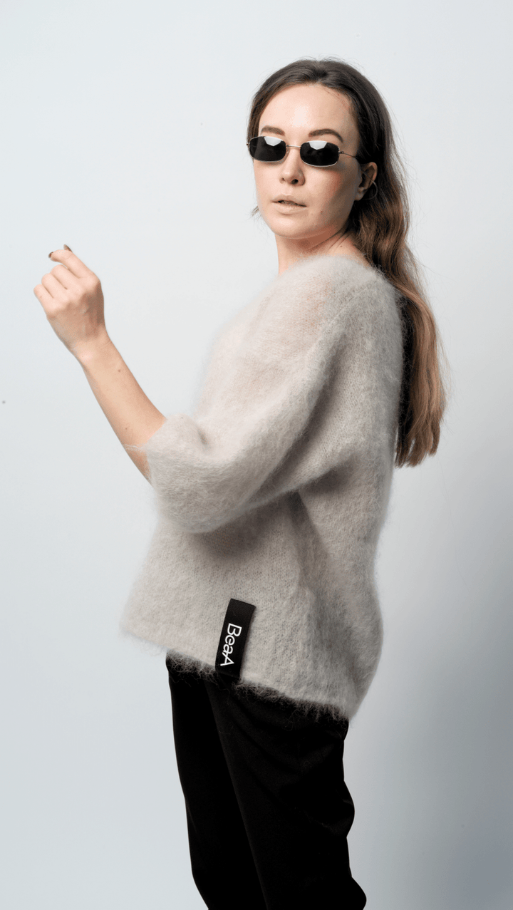 Kid mohair sweater Porcelain BeaA - Be At Home with Yourself