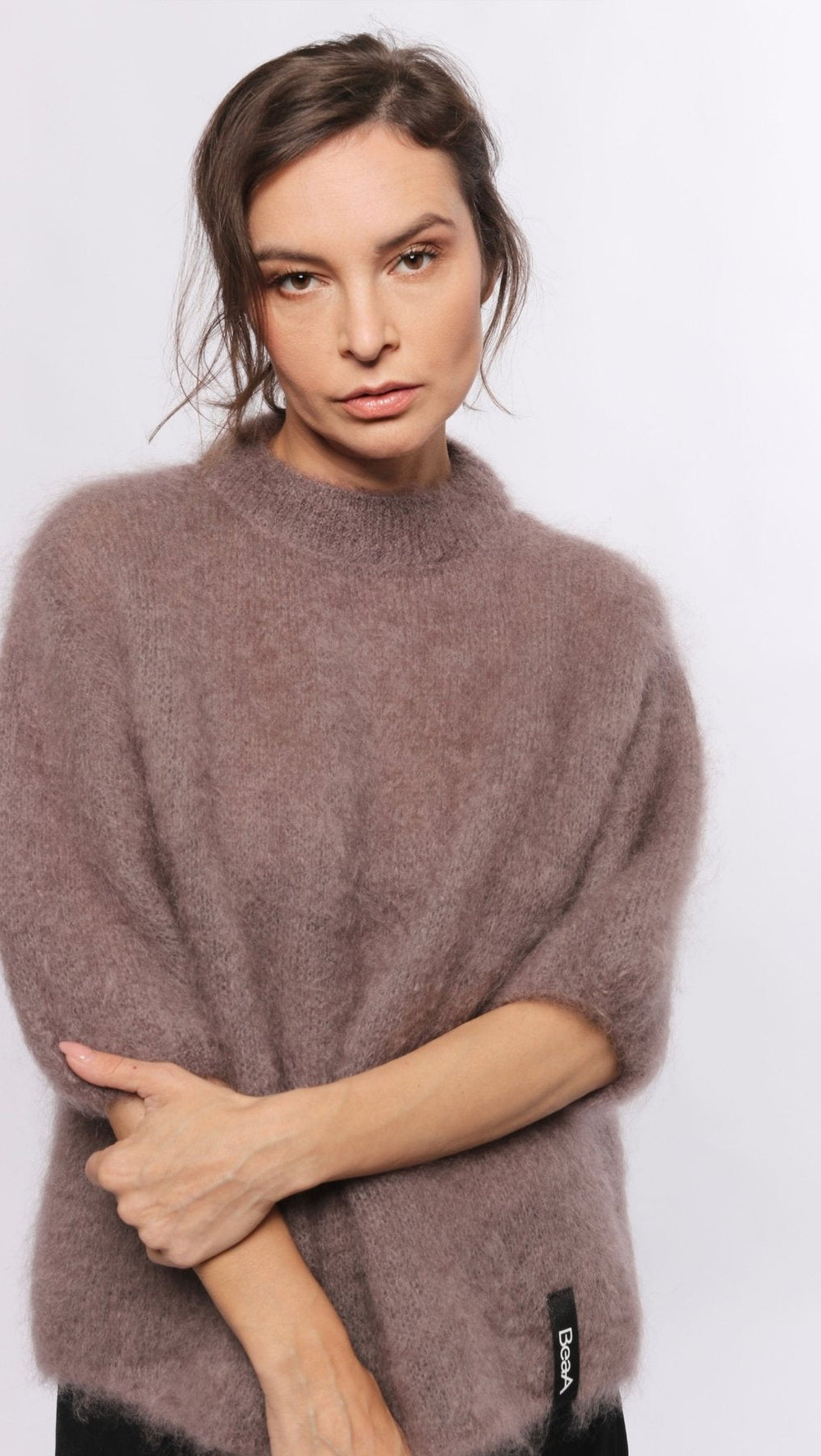 Kid mohair sweater Taupe - BeaA - Be At Home with Yourself - sweater