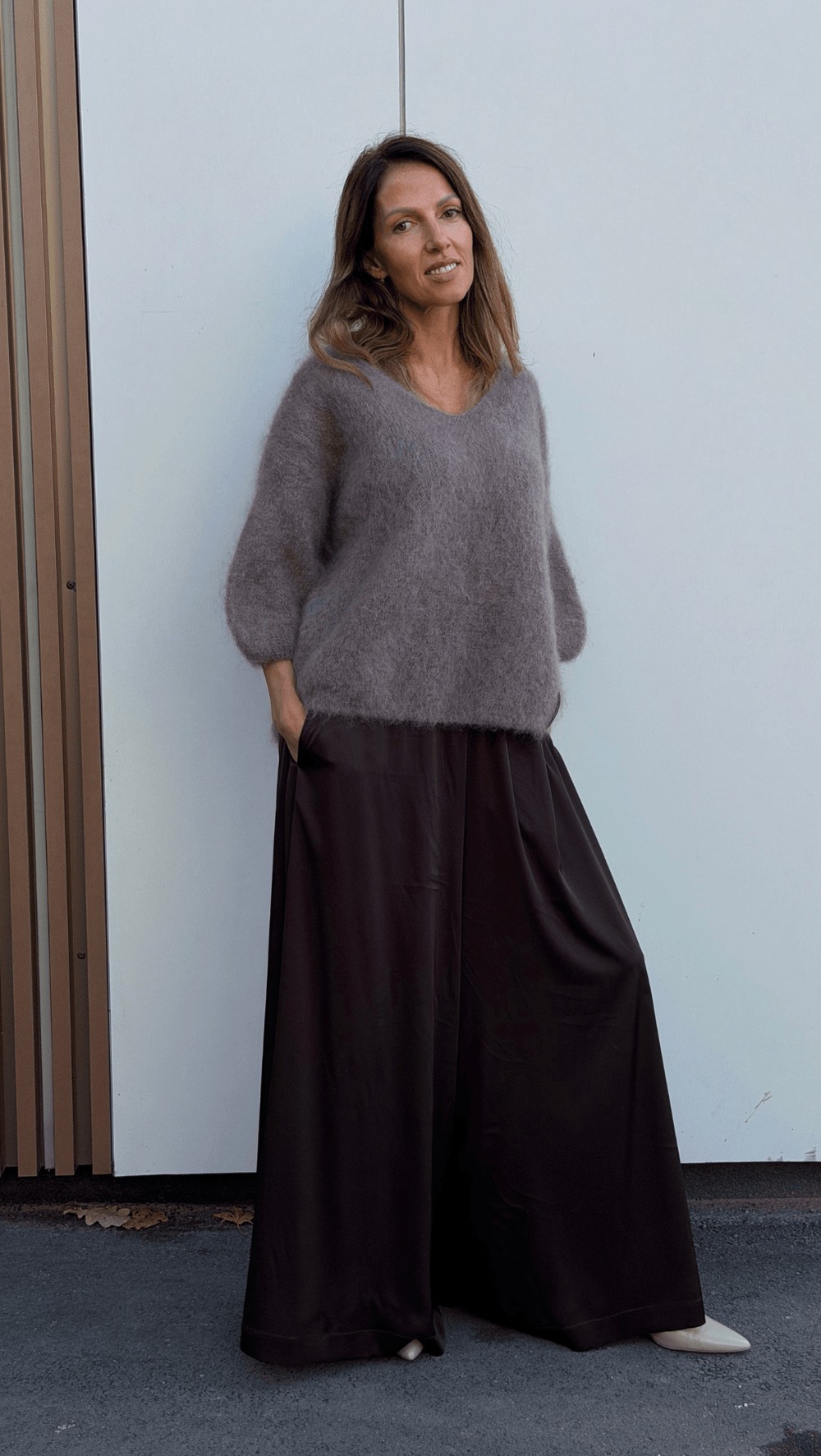 Kid Mohair Sweater Taupe - BeaA - Be At Home with Yourself - sweater