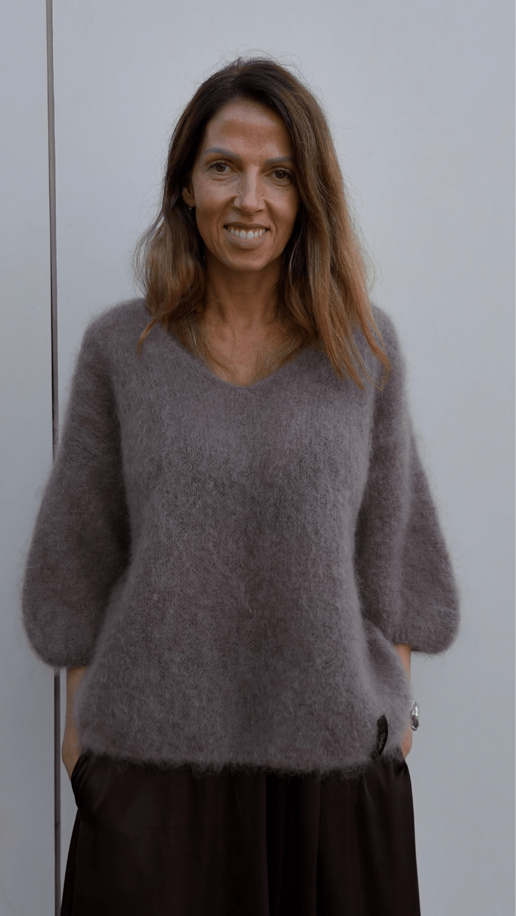 Kid Mohair Sweater Taupe - BeaA - Be At Home with Yourself - sweater