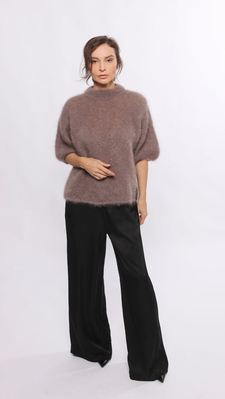 Kid mohair sweater Taupe - BeaA - Be At Home with Yourself - sweater