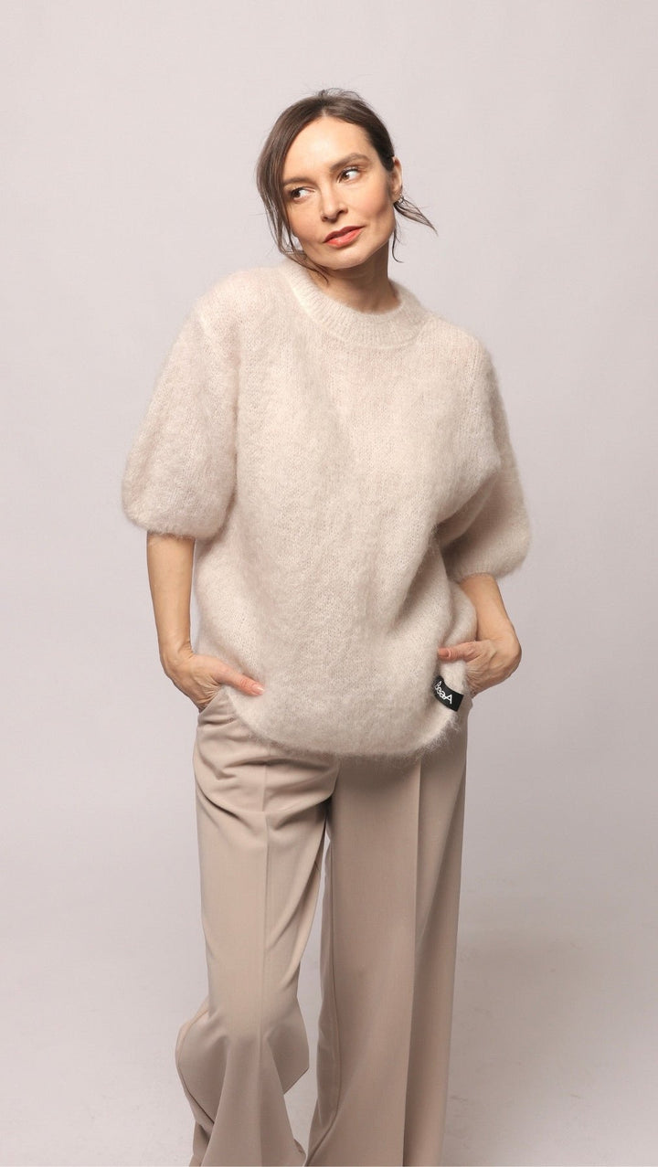 Kid mohair sweater Vanilla - BeaA - Be At Home with Yourself - sweater