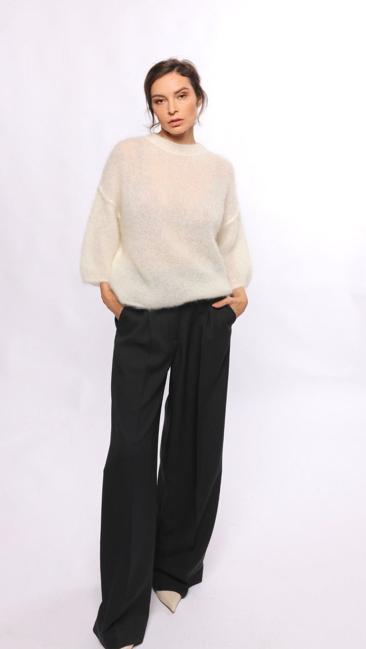 Kid mohair sweater White - BeaA - Be At Home with Yourself - sweater
