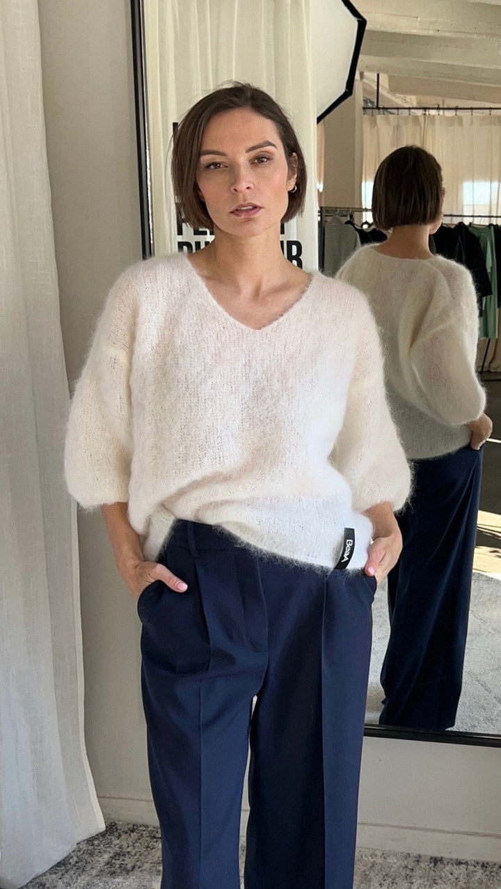Kid mohair sweater White - BeaA - Be At Home with Yourself - sweater