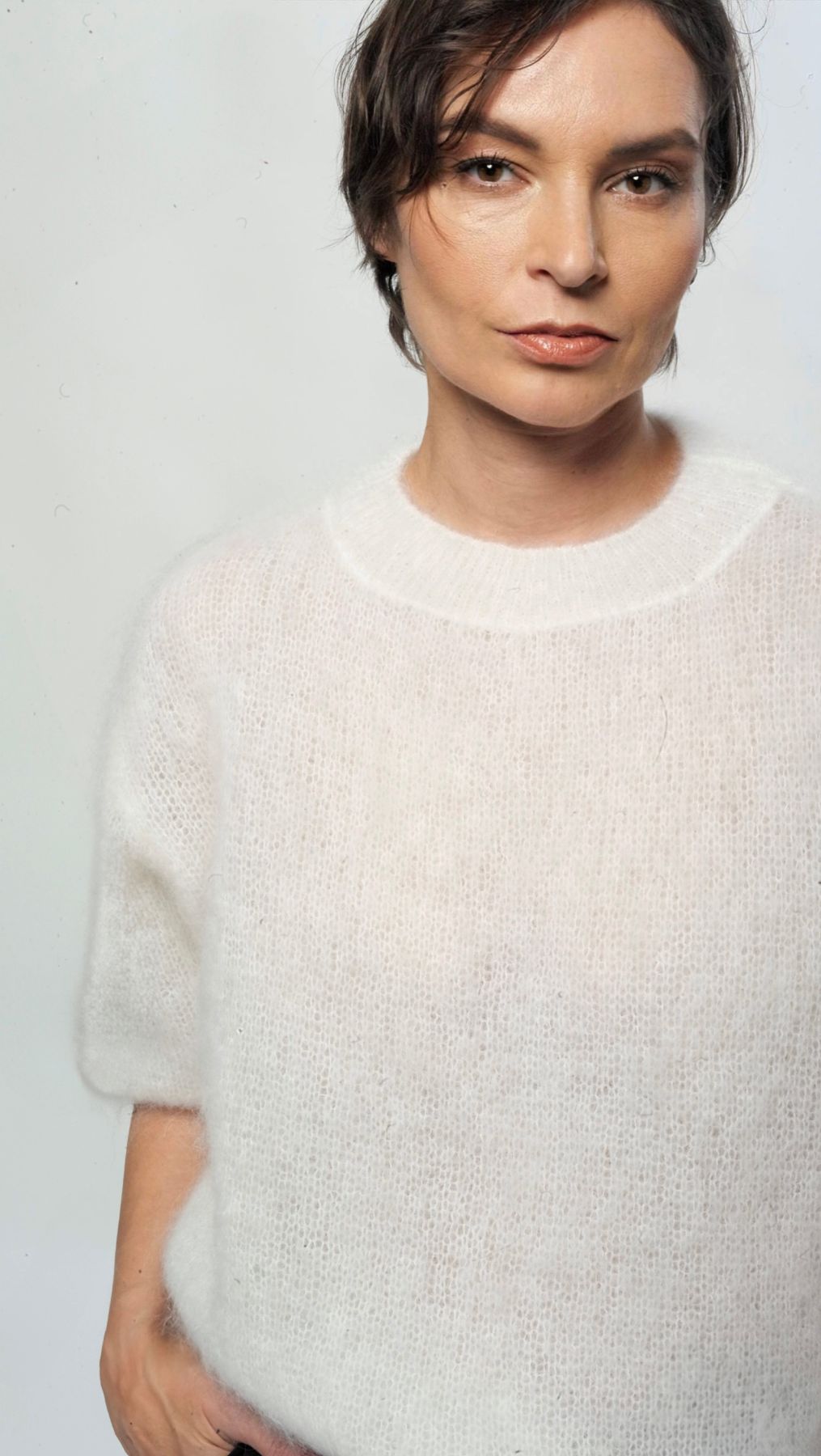 Kid mohair sweater White - BeaA - Be At Home with Yourself - sweater