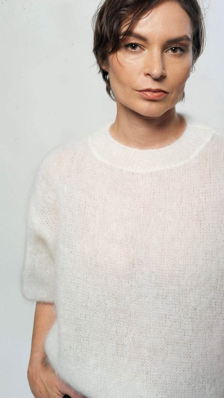 Kid mohair sweater White - BeaA - Be At Home with Yourself - sweater