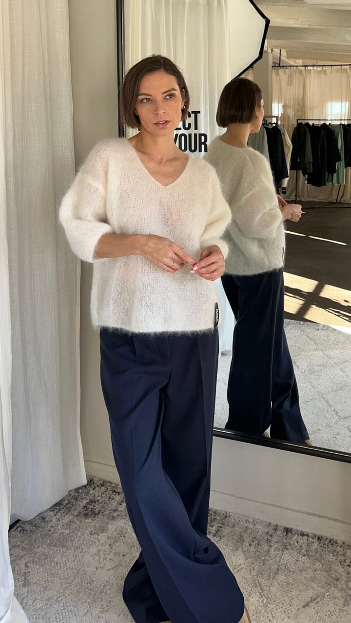 Kid mohair sweater White - BeaA - Be At Home with Yourself - sweater