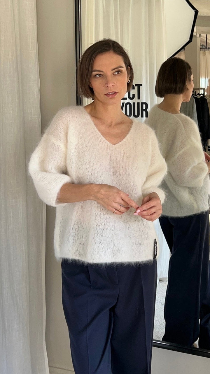 Kid mohair sweater White - BeaA - Be At Home with Yourself - sweater