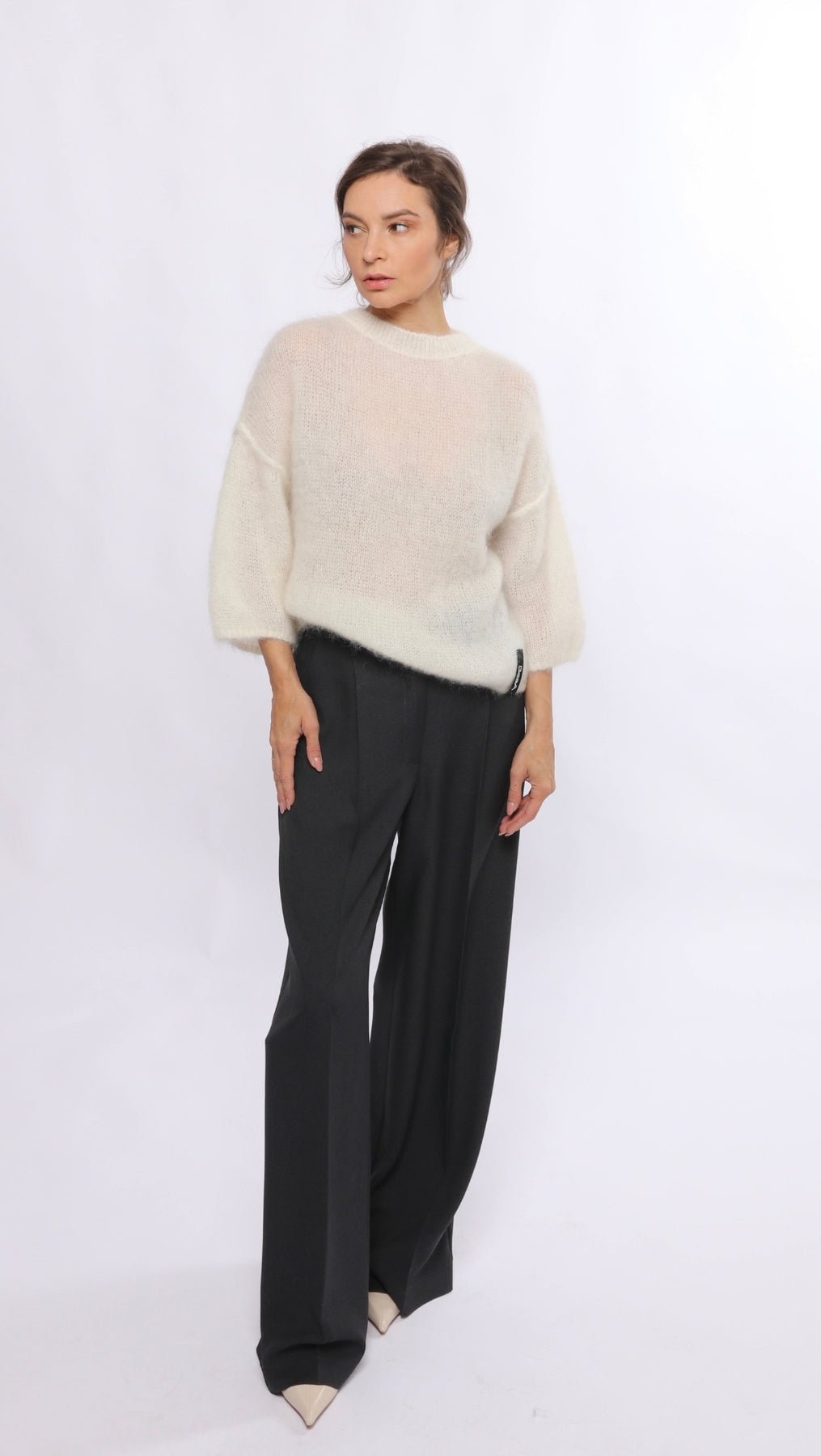 Kid mohair sweater White - BeaA - Be At Home with Yourself - sweater