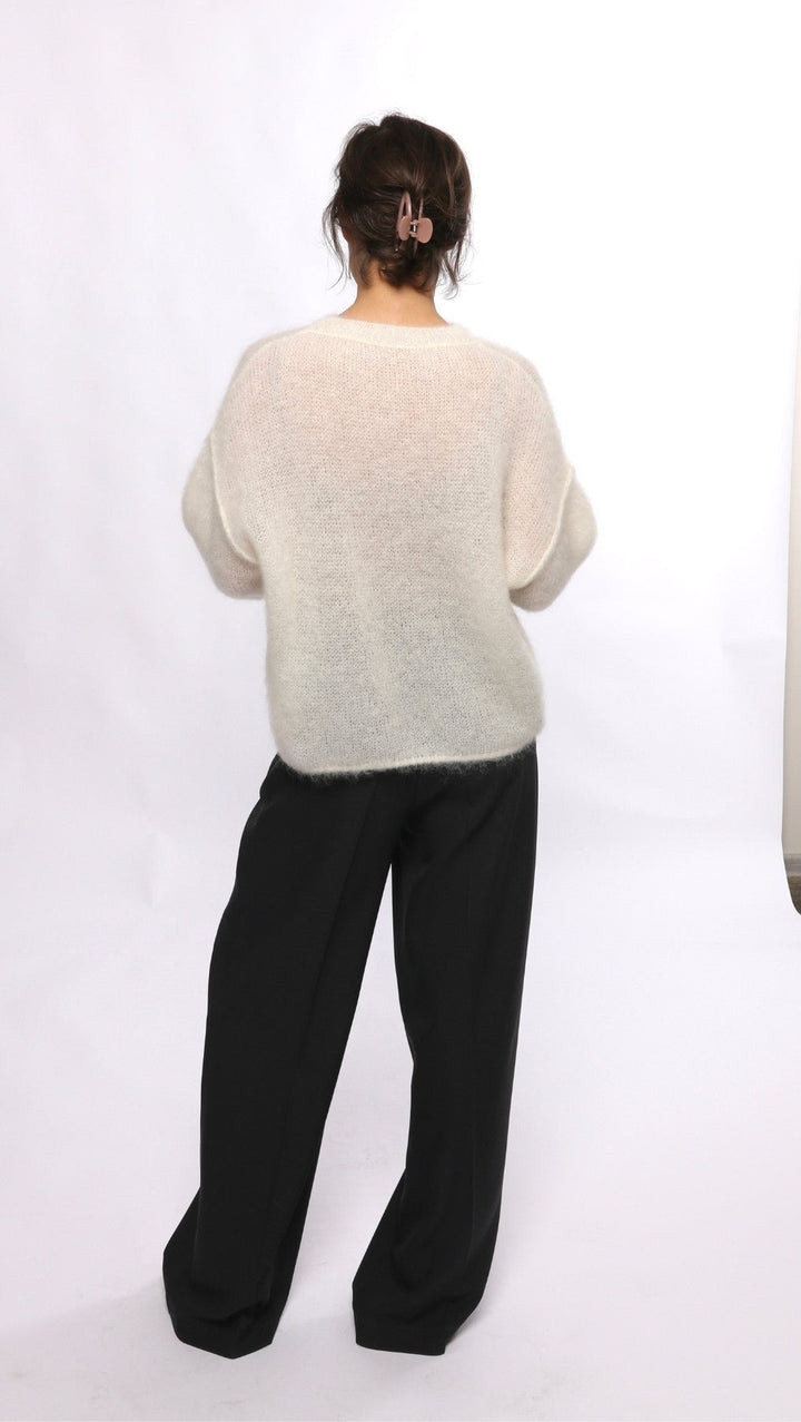 Kid mohair sweater White - BeaA - Be At Home with Yourself - sweater