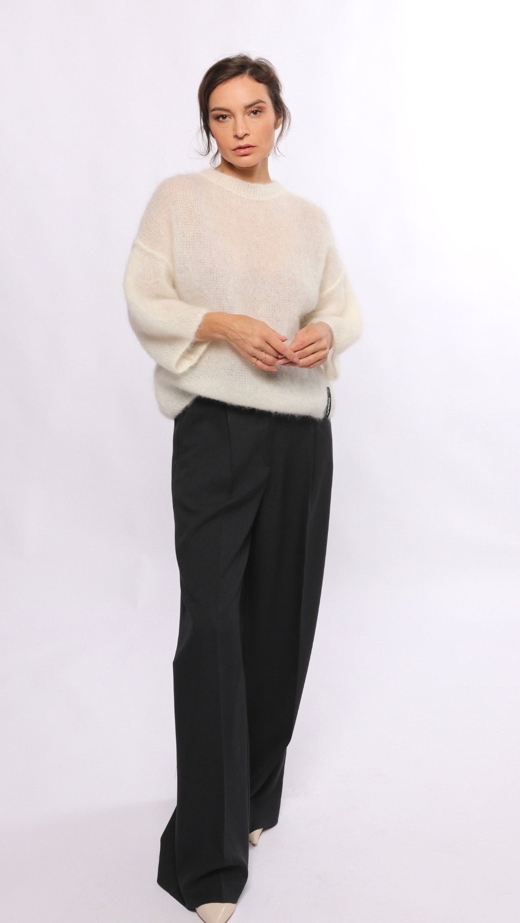 Kid mohair sweater White - BeaA - Be At Home with Yourself - sweater