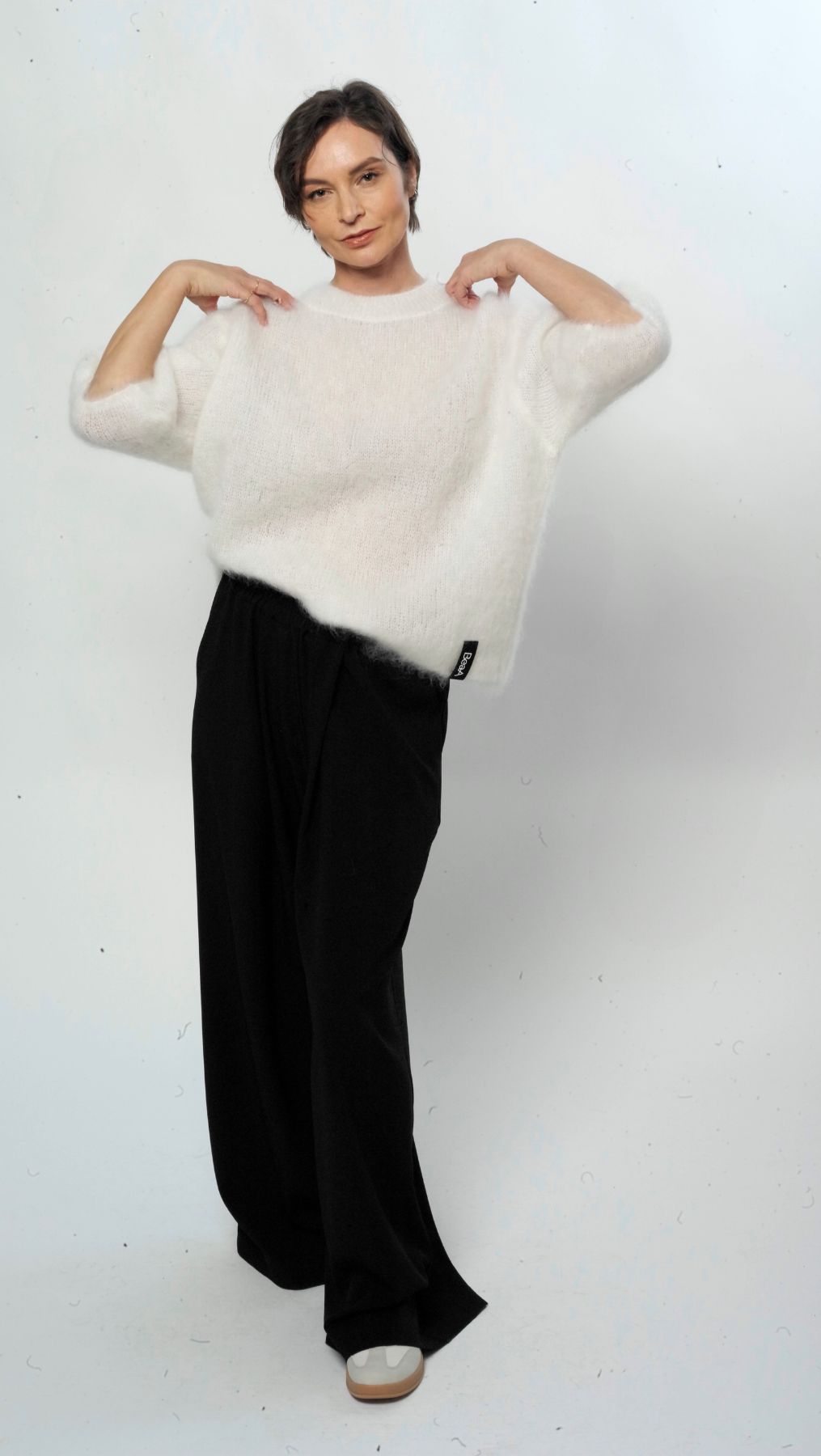 Kid mohair sweater White