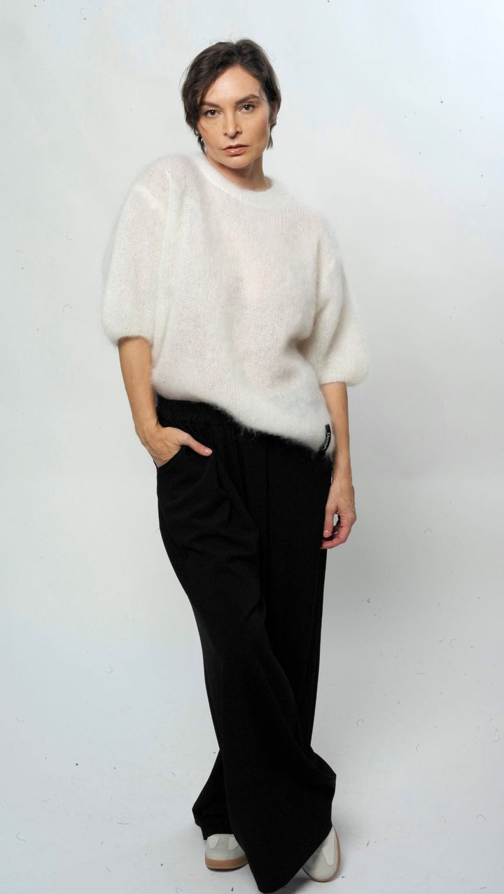 Kid mohair sweater White