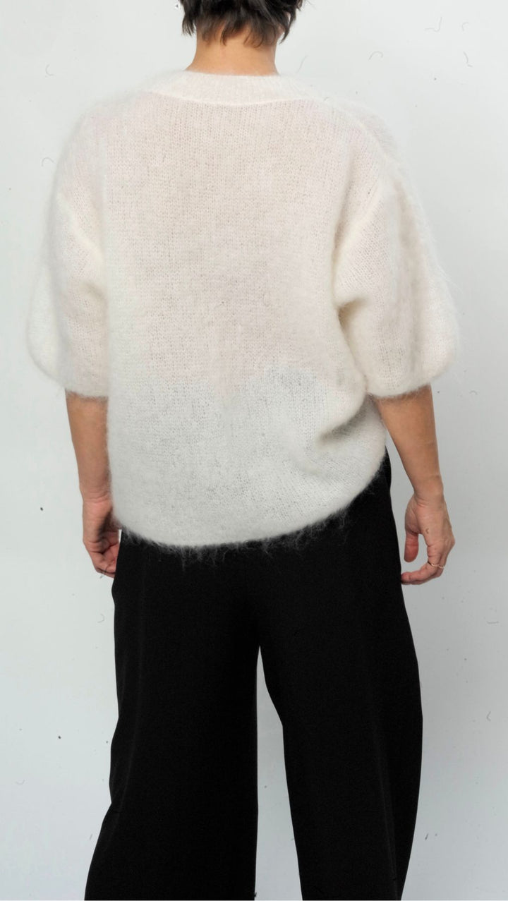 Kid mohair sweater White