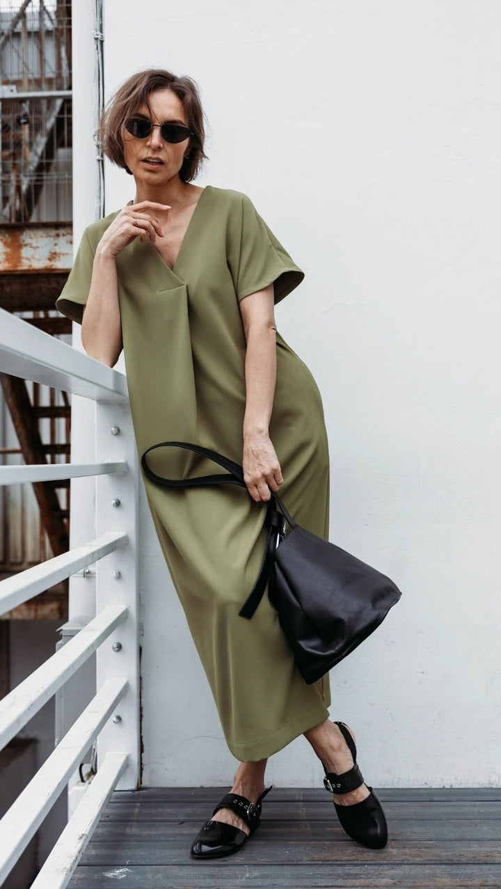 Libre dress Green - BeaA - Be At Home with Yourself - Slip Dress