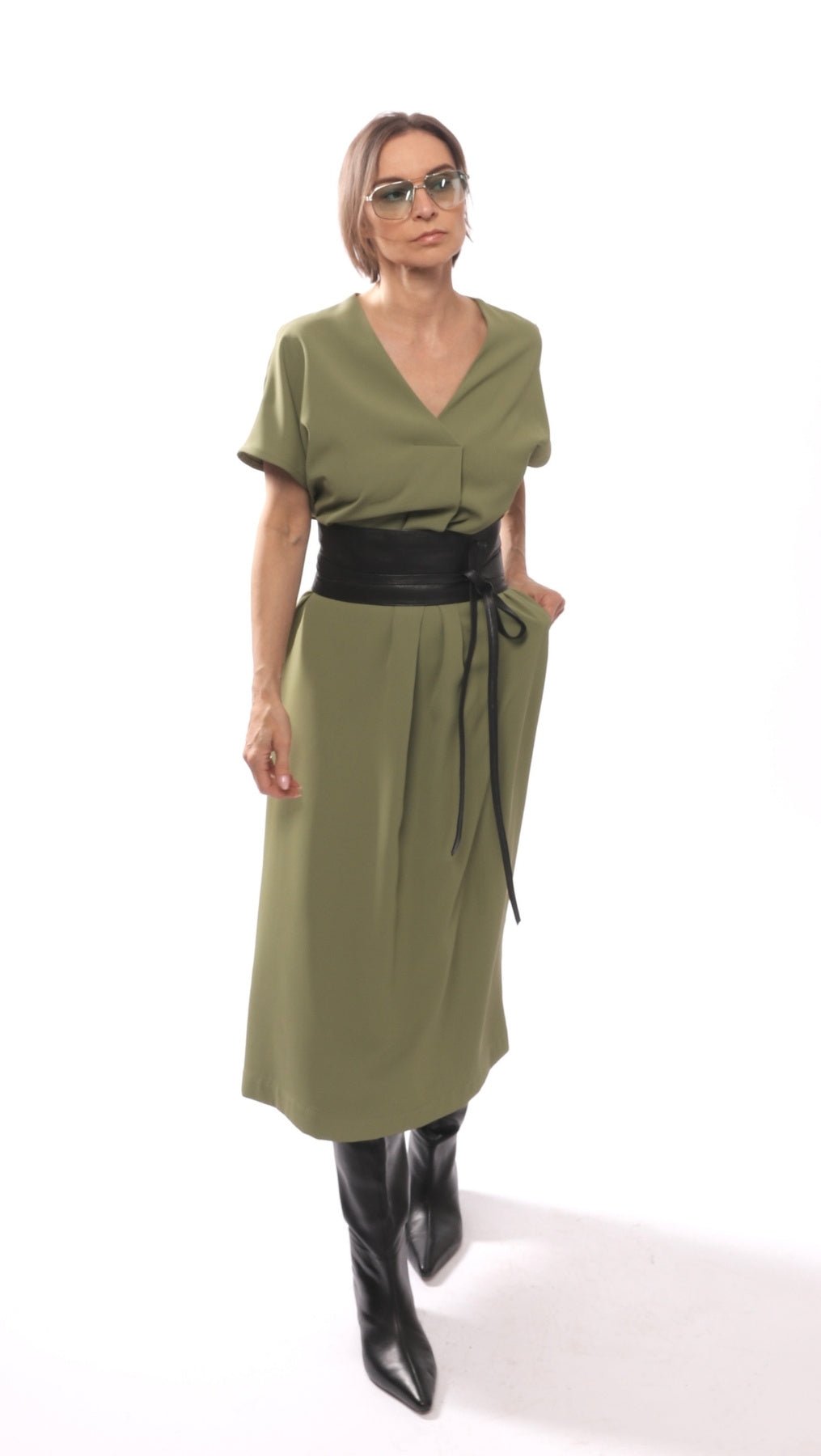 Libre dress Green - BeaA - Be At Home with Yourself - Slip Dress