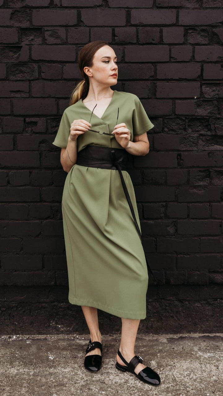 Libre dress Green - BeaA - Be At Home with Yourself - Slip Dress
