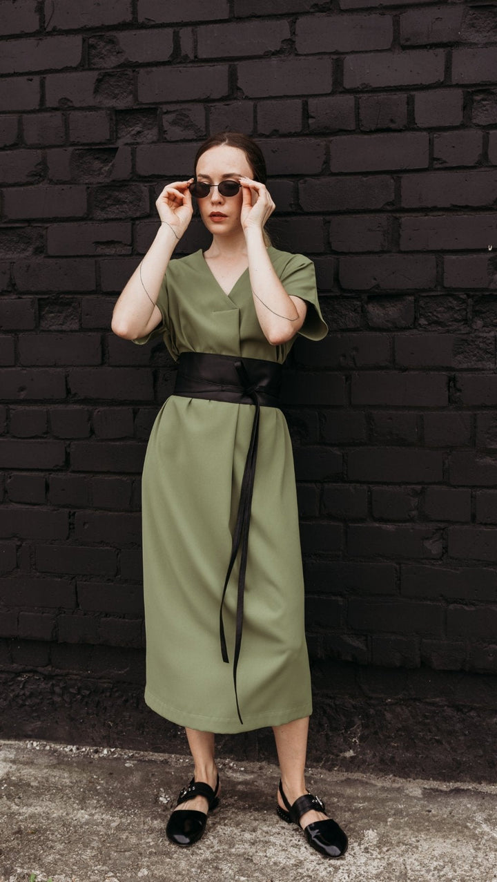 Libre dress Green - BeaA - Be At Home with Yourself - Slip Dress