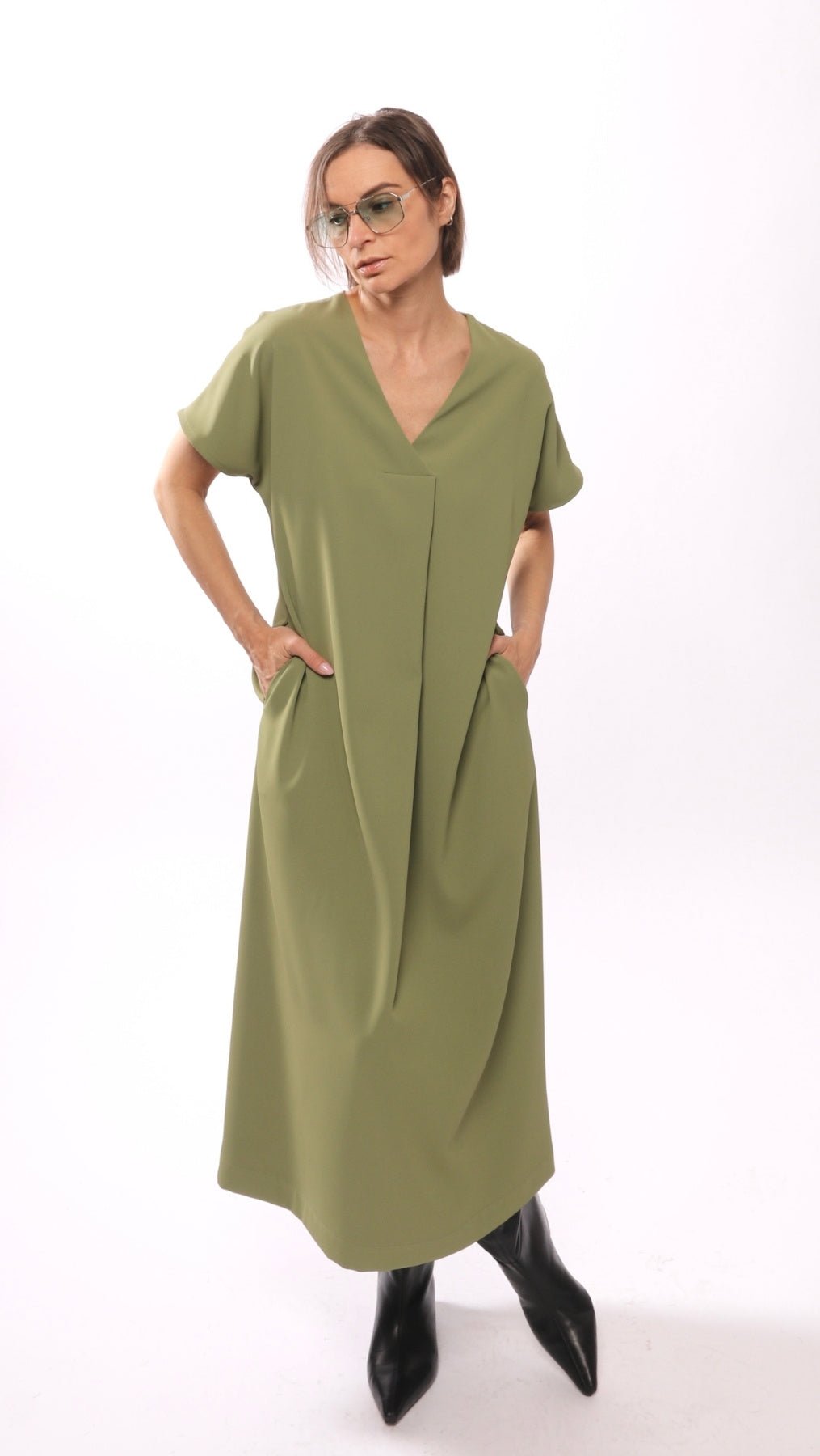 Libre dress Green - BeaA - Be At Home with Yourself - Slip Dress