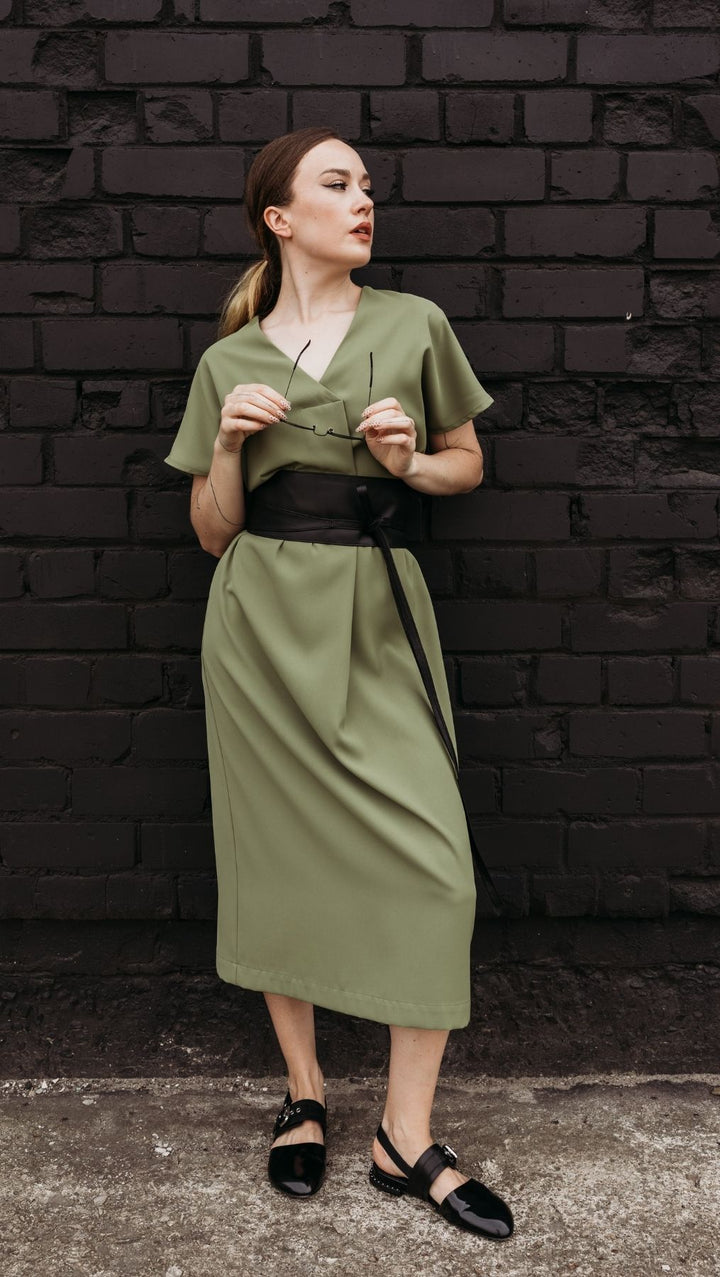 Libre dress Green - BeaA - Be At Home with Yourself - Slip Dress