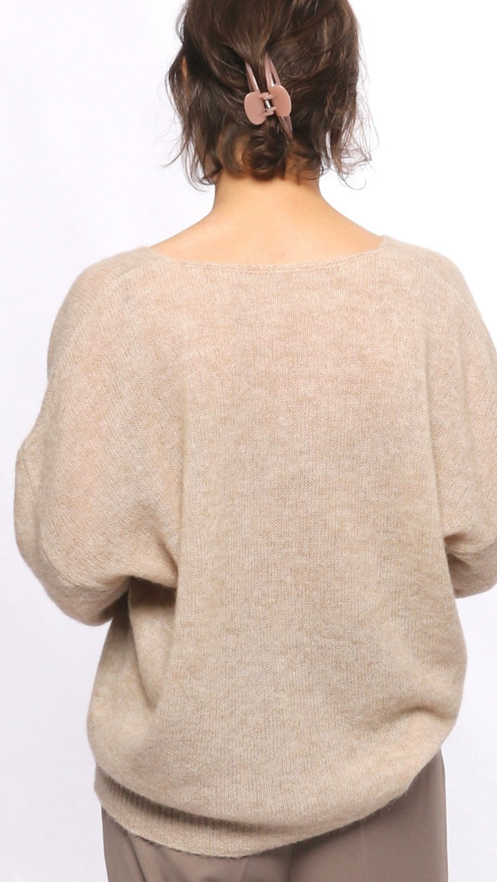 Light Alpaca sweater Beige - BeaA - Be At Home with Yourself - sweater