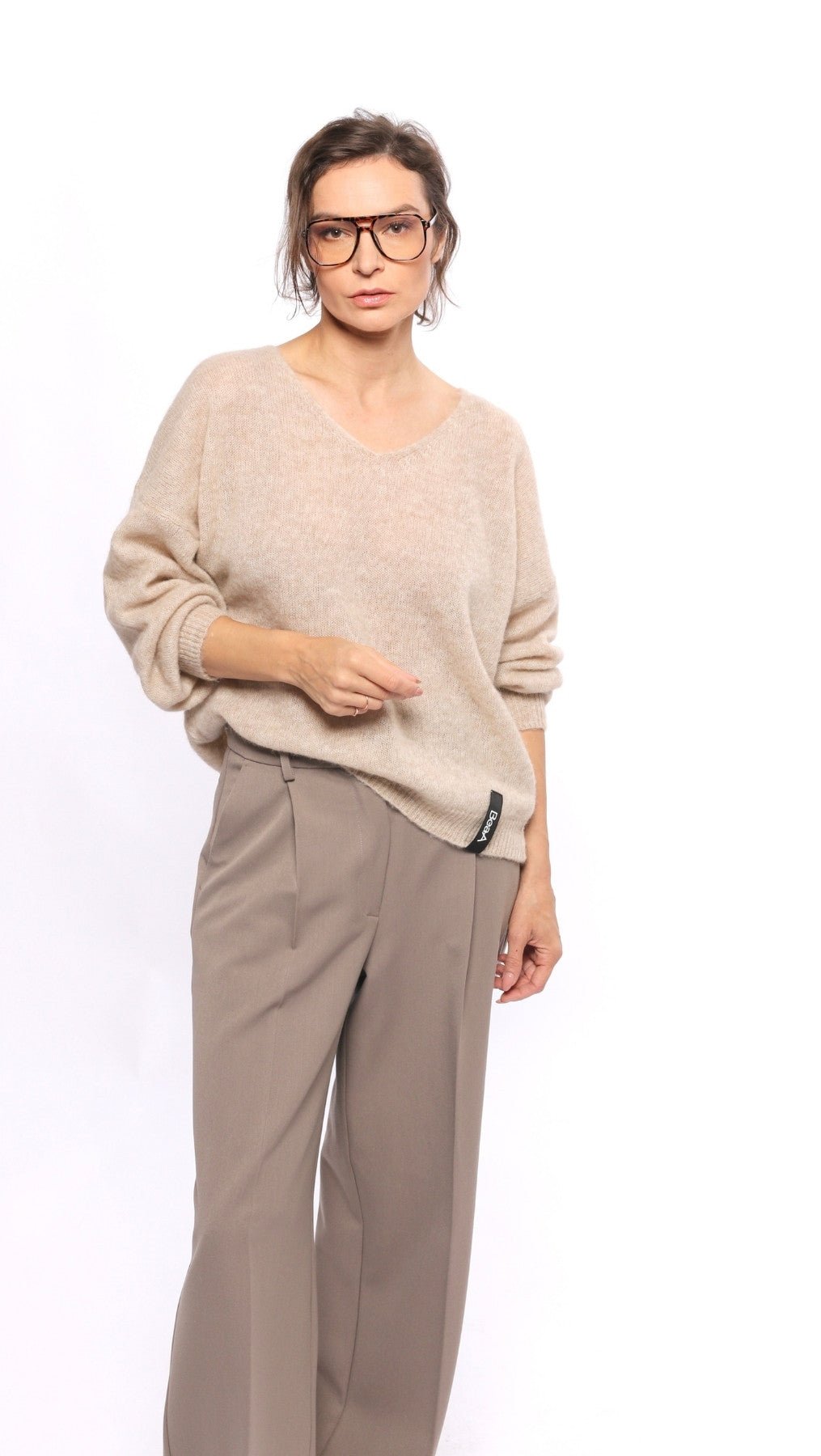 Light Alpaca sweater Beige - BeaA - Be At Home with Yourself - sweater
