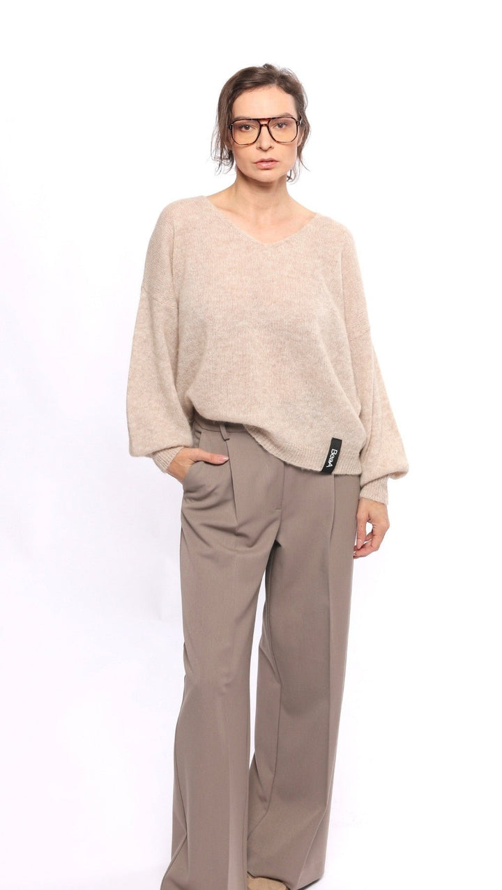 Light Alpaca sweater Beige - BeaA - Be At Home with Yourself - sweater