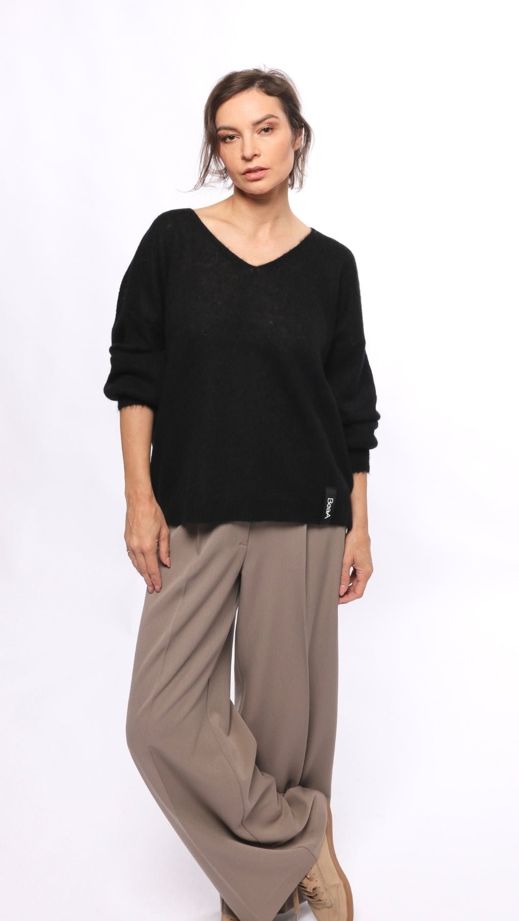 Light Alpaca sweater Black - BeaA - Be At Home with Yourself - sweater