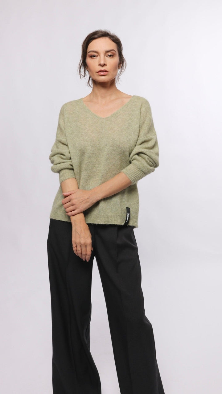 Light Alpaca sweater Golden Pistachio - BeaA - Be At Home with Yourself - sweater