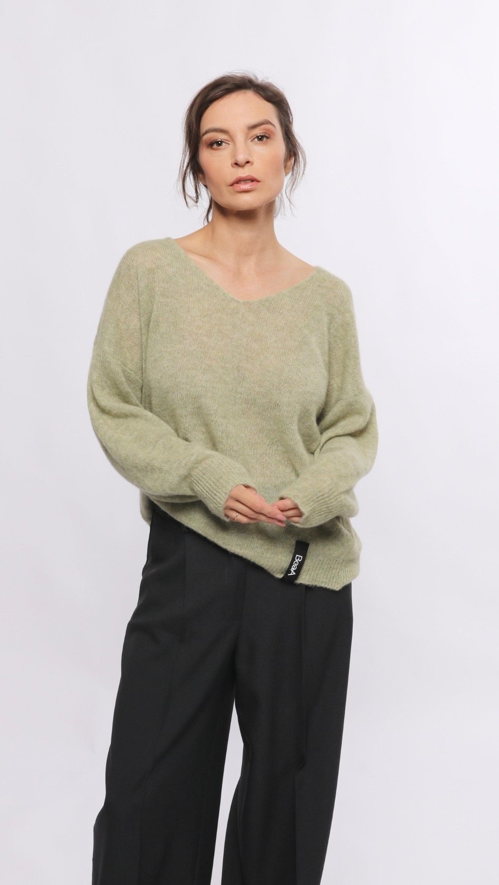 Light Alpaca sweater Golden Pistachio - BeaA - Be At Home with Yourself - sweater