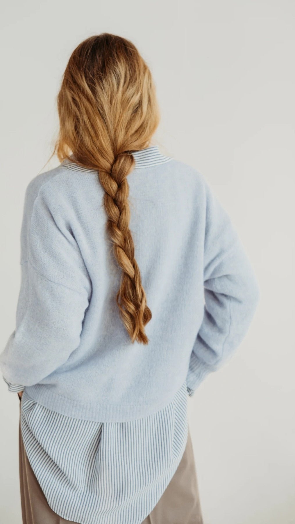 Light Alpaca sweater Powder Blue - BeaA - Be At Home with Yourself - Sweater