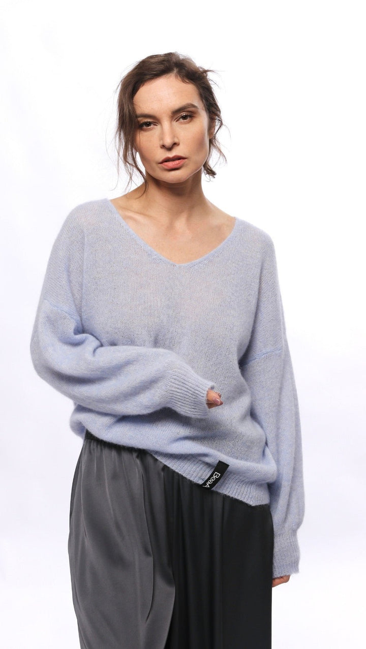 Light Alpaca sweater Powder Blue - BeaA - Be At Home with Yourself - Sweater