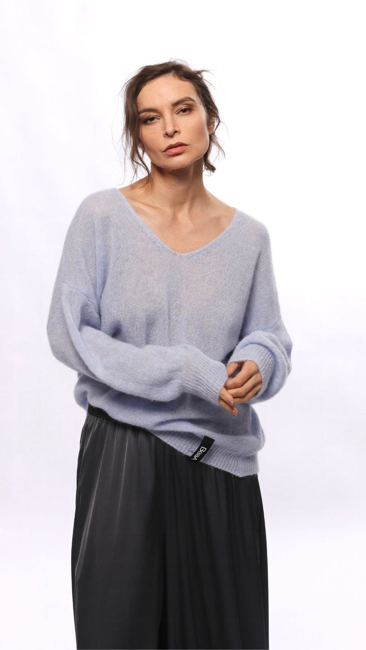 Light Alpaca sweater Powder Blue - BeaA - Be At Home with Yourself - Sweater