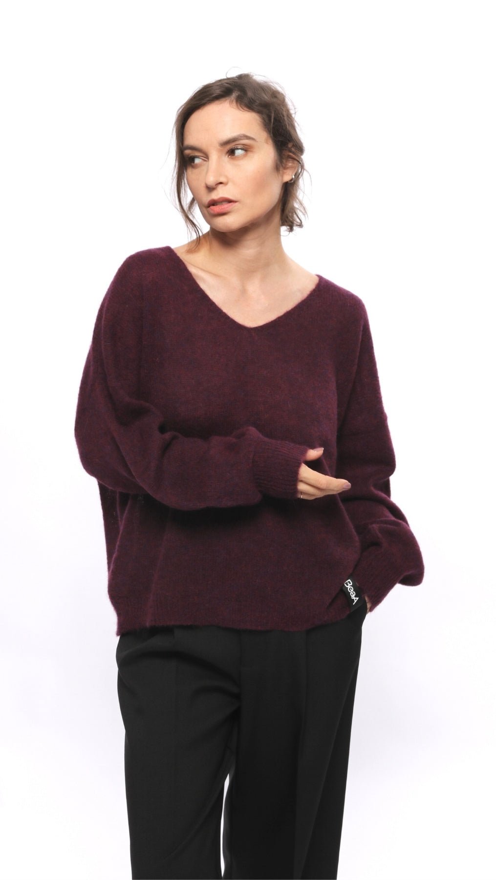 Light Alpaca sweater Royal Purple - BeaA - Be At Home with Yourself - Sweater