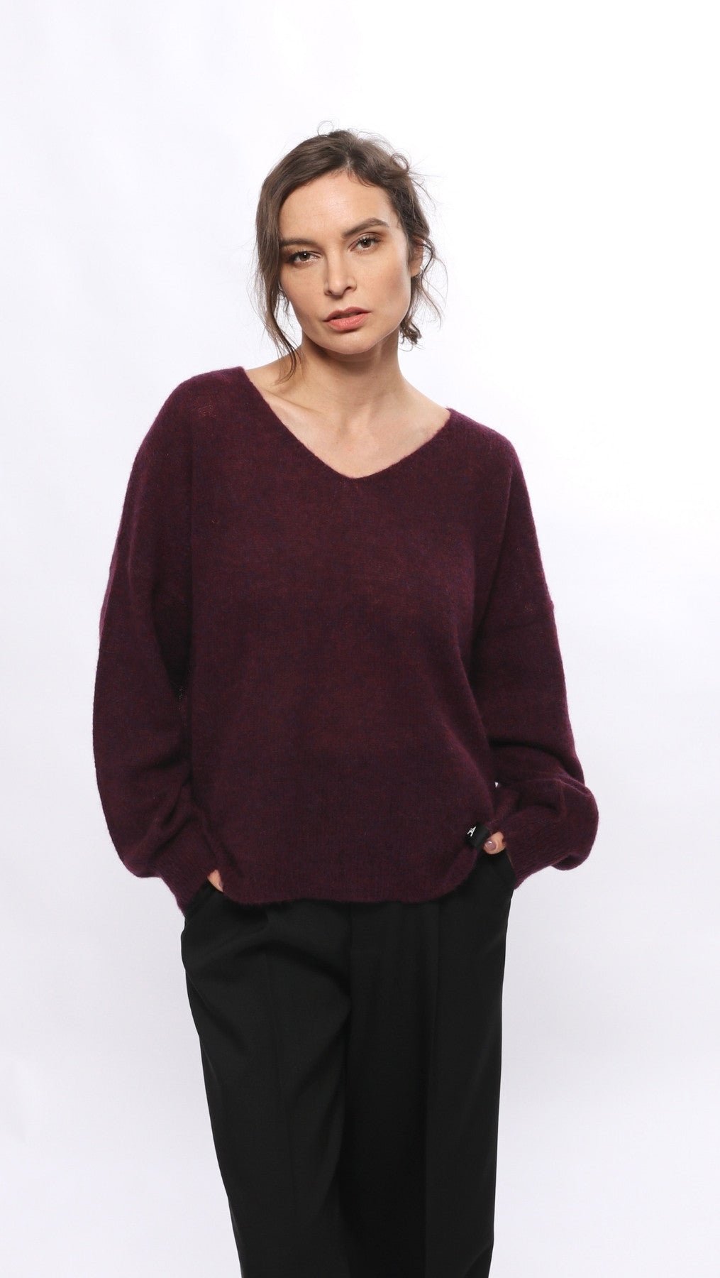 Light Alpaca sweater Royal Purple - BeaA - Be At Home with Yourself - Sweater