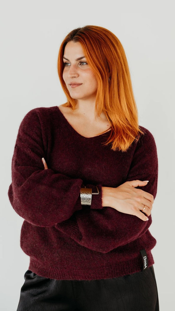 Light Alpaca sweater Royal Purple - BeaA - Be At Home with Yourself - Sweater