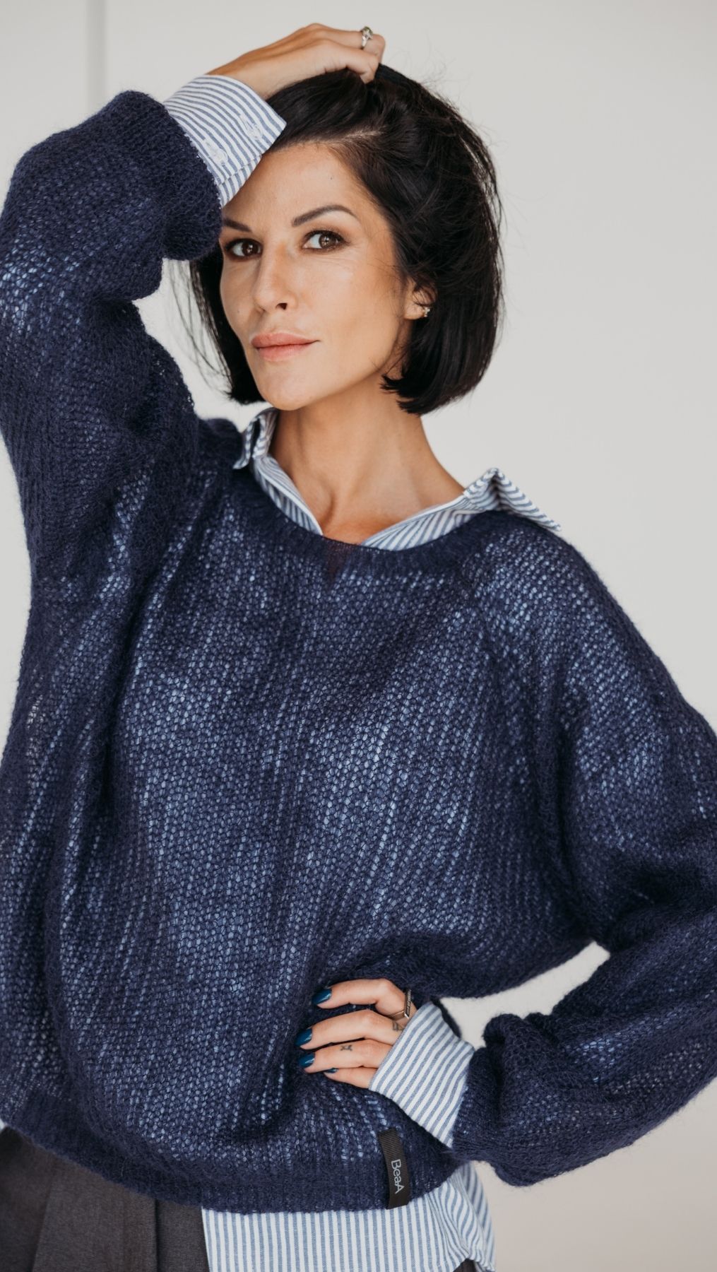 Light sweater Kidmohair-Merino blue - BeaA - Be At Home with Yourself - Sweater