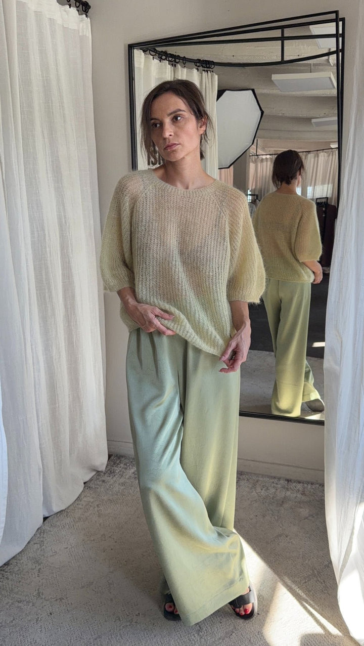Light sweater Kidmohair Merino green - BeaA - Be At Home with Yourself - Sweater