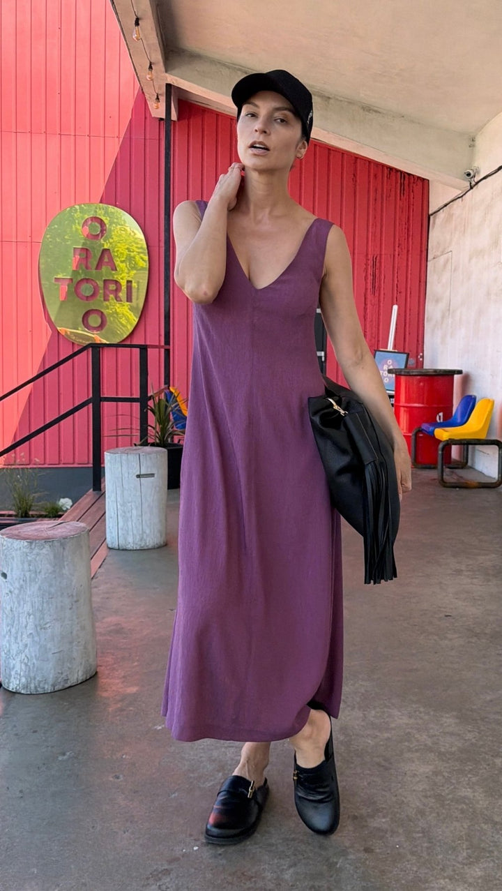 V-Neck dress Orchid