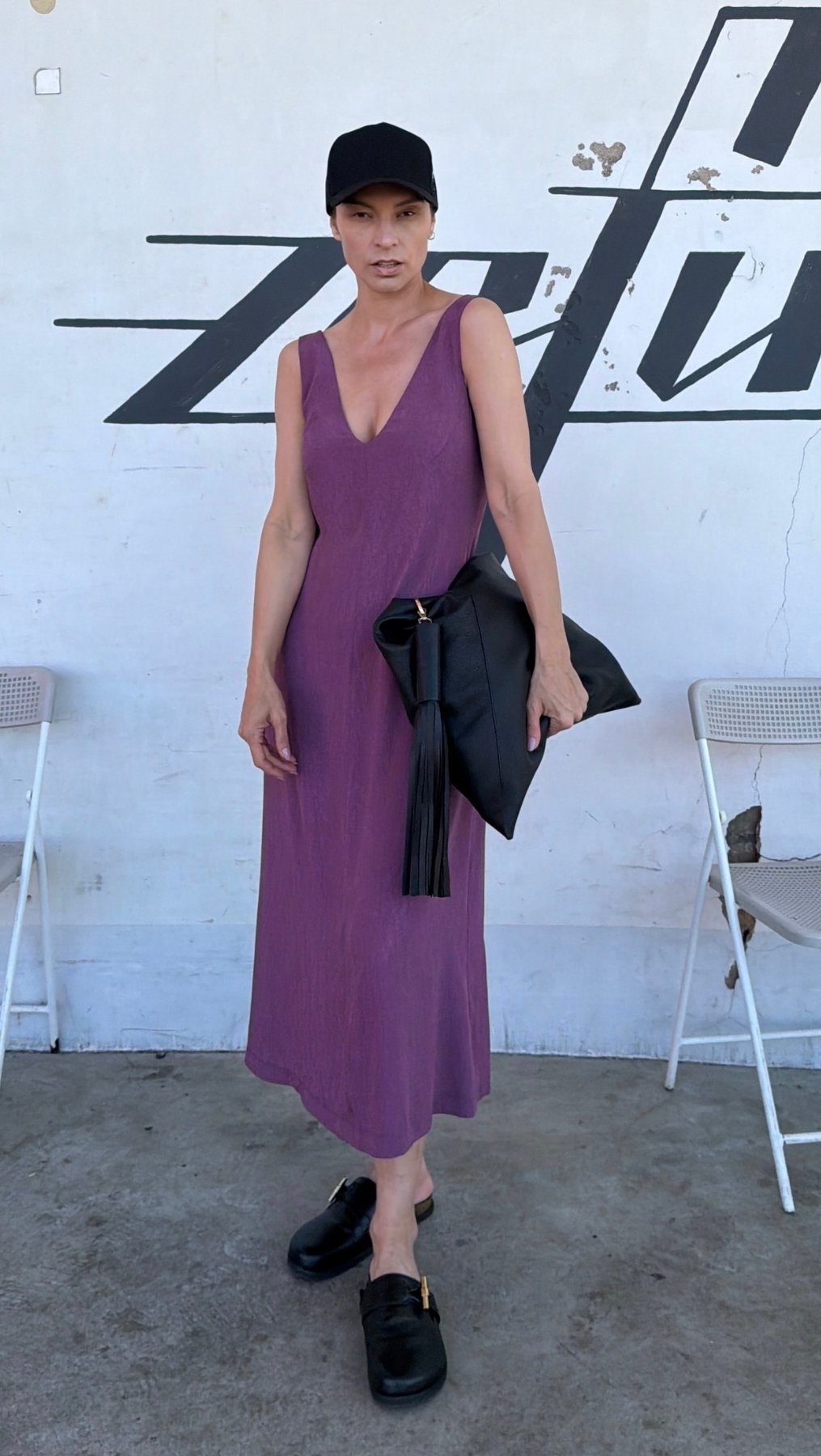 V-Neck dress Orchid