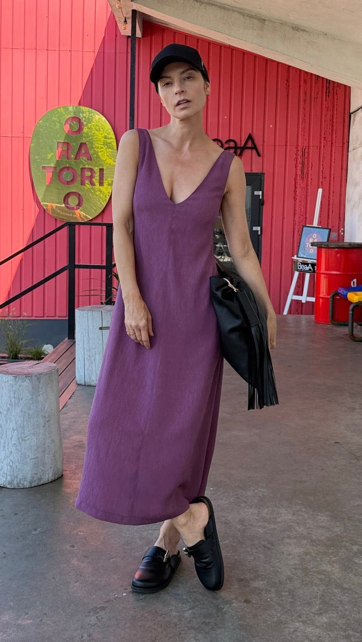 V-Neck dress Orchid