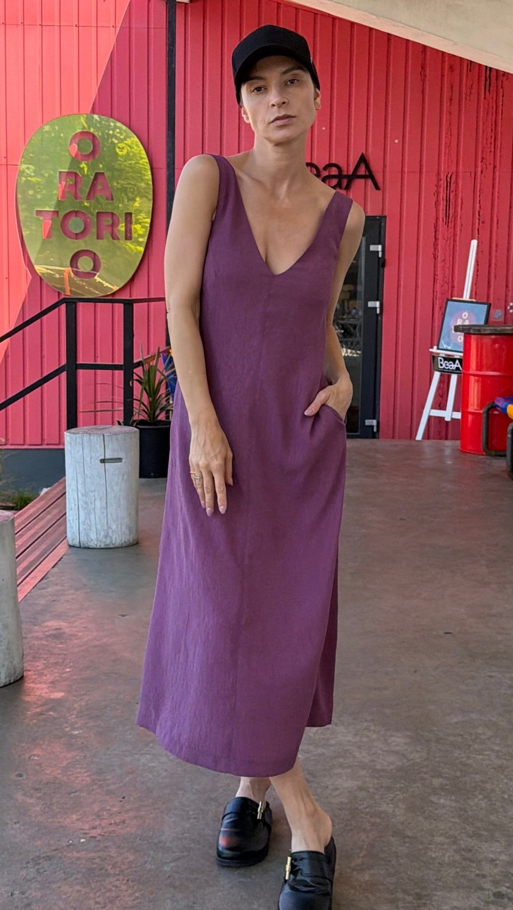 V-Neck dress Orchid