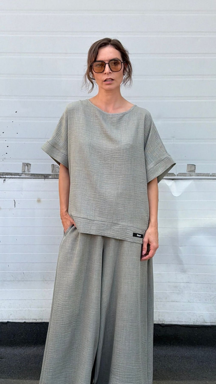 Linen Top Forest - BeaA - Be At Home with Yourself - Top