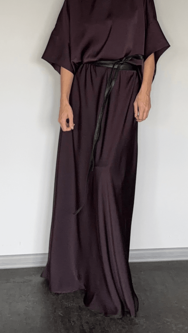 Long Bias-cut Skirt Cherry - BeaA - Be At Home with Yourself - skirt