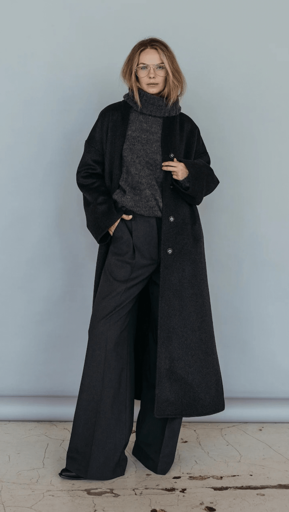 Long Double-faced wool coat - BeaA - Be At Home with Yourself - coat