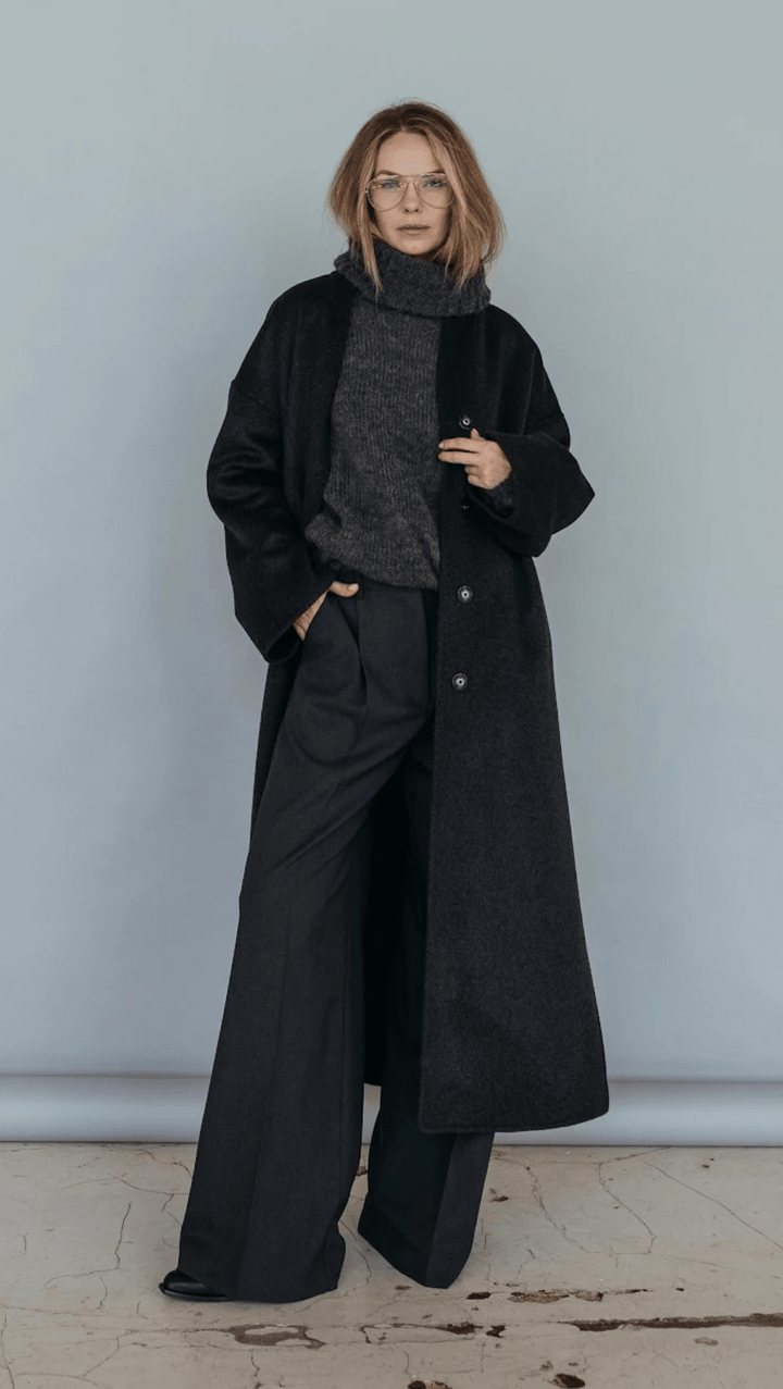 Long Double-faced wool coat - BeaA - Be At Home with Yourself - coat