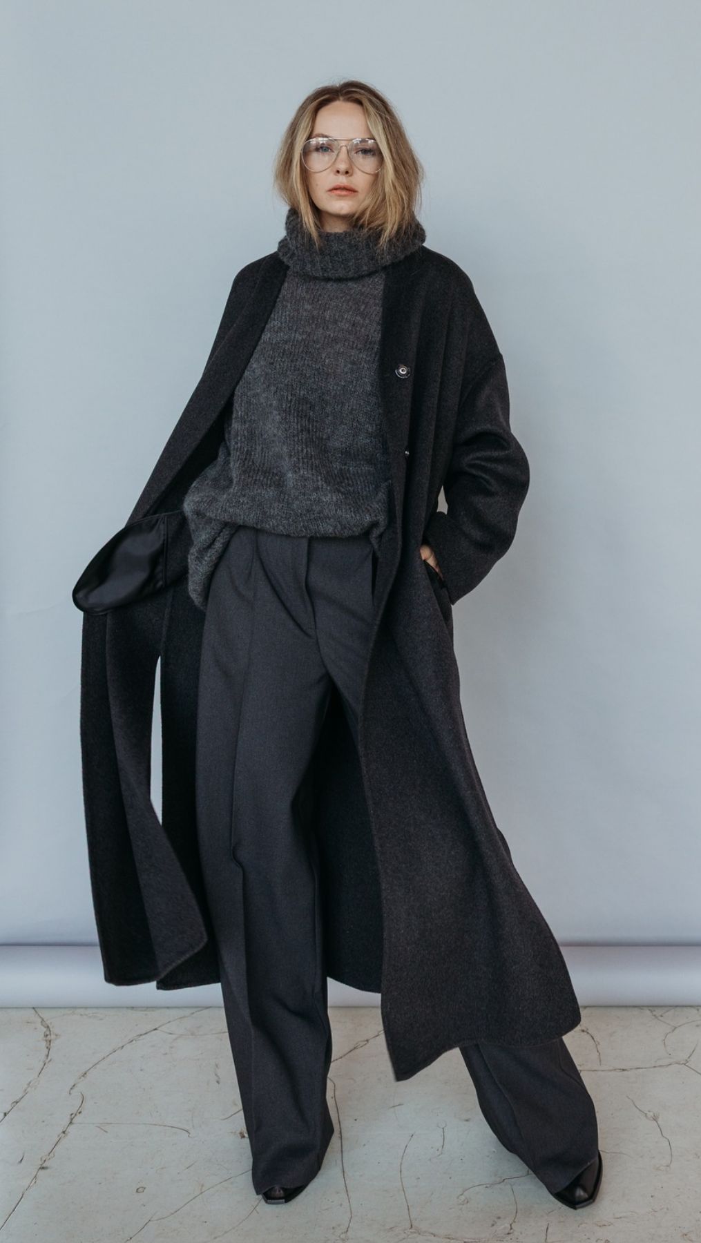 Long Double-faced wool coat - BeaA - Be At Home with Yourself - coat