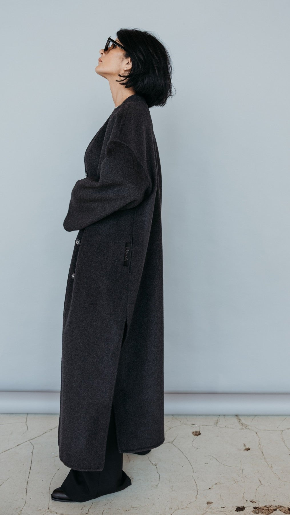 Long Double-faced wool coat - BeaA - Be At Home with Yourself - coat